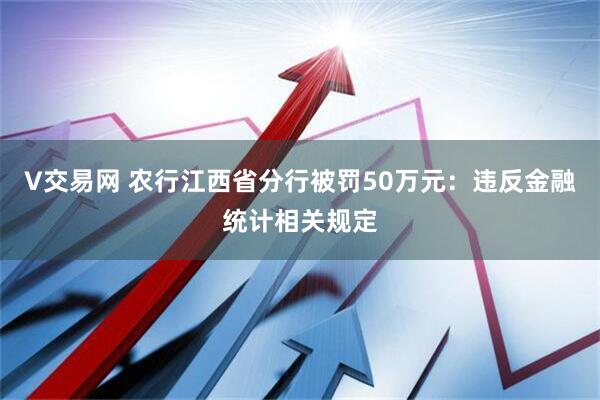 V交易网 农行江西省分行被罚50万元：违反金融统计相关规定
