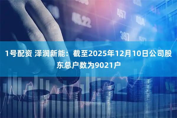 1号配资 泽润新能：截至2025年12月10日公司股东总户数为9021户